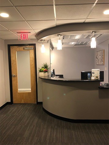 Dental office reception desk