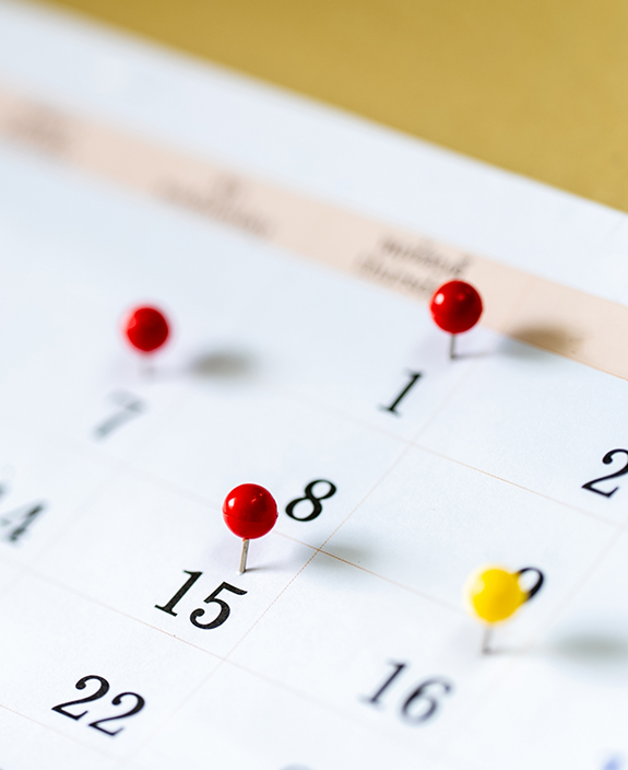 Thumbtack in calendar